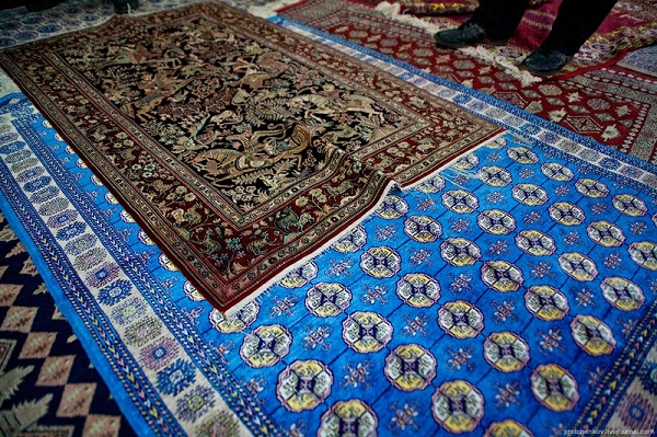 Central Asian Rally Samarkand silk carpet